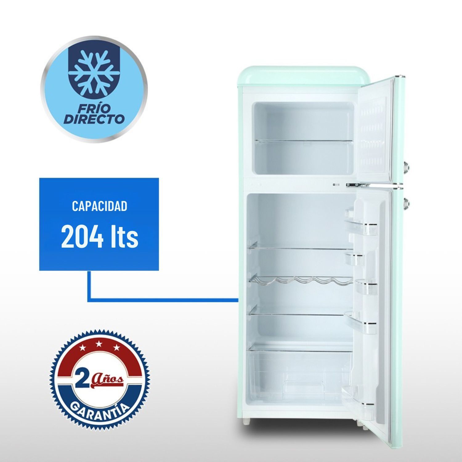 Refrigerador Retro Frio Directo 204 Lts Lrt-210dfmr Menta image number 5.0